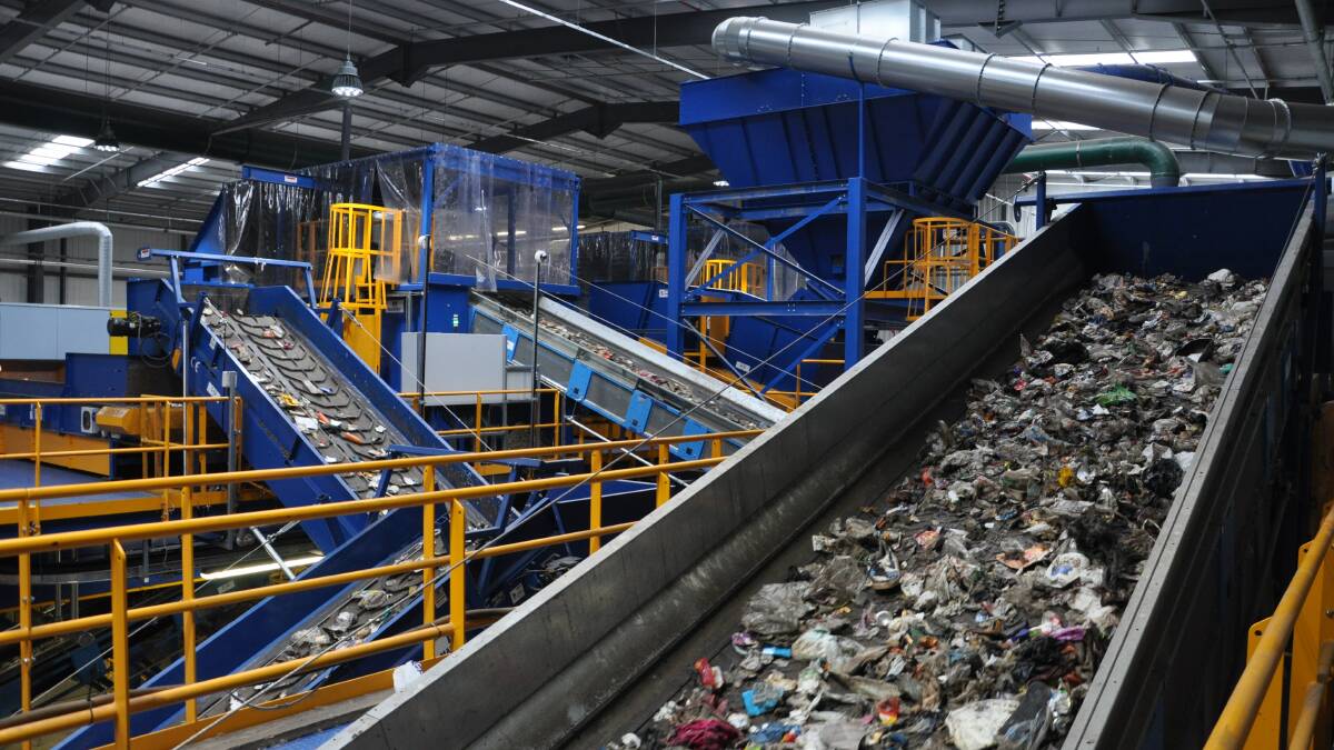 WASTE TO ENERGY: A waste processing plant selecting landfill for combustion fuel. Picture: SUPPLIED. 