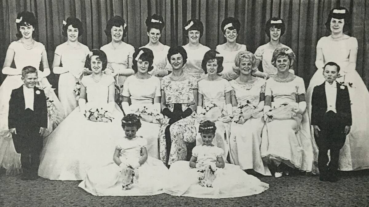 HAIRSPRAY: Lithgow's debutantes in 1965. Picture: SUPPLIED. 