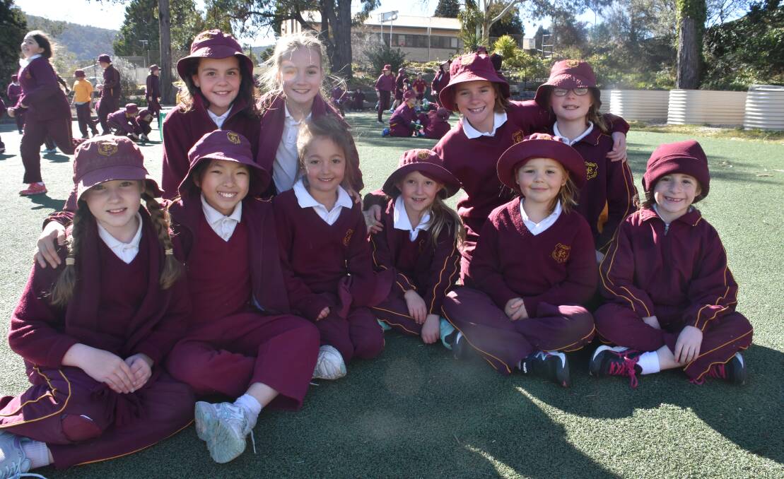 ALL TOGETHER: A mix of Year 4, Year 5 and Kindergarten students who enjoy playing together: Yvette White, Winnie Chen, Harper Dunn, Indiana Hartfield, Ella Osborne, Holly Collins, Jorja Pender, Alexis Reid, Lilly Clarke and Abby Reid.