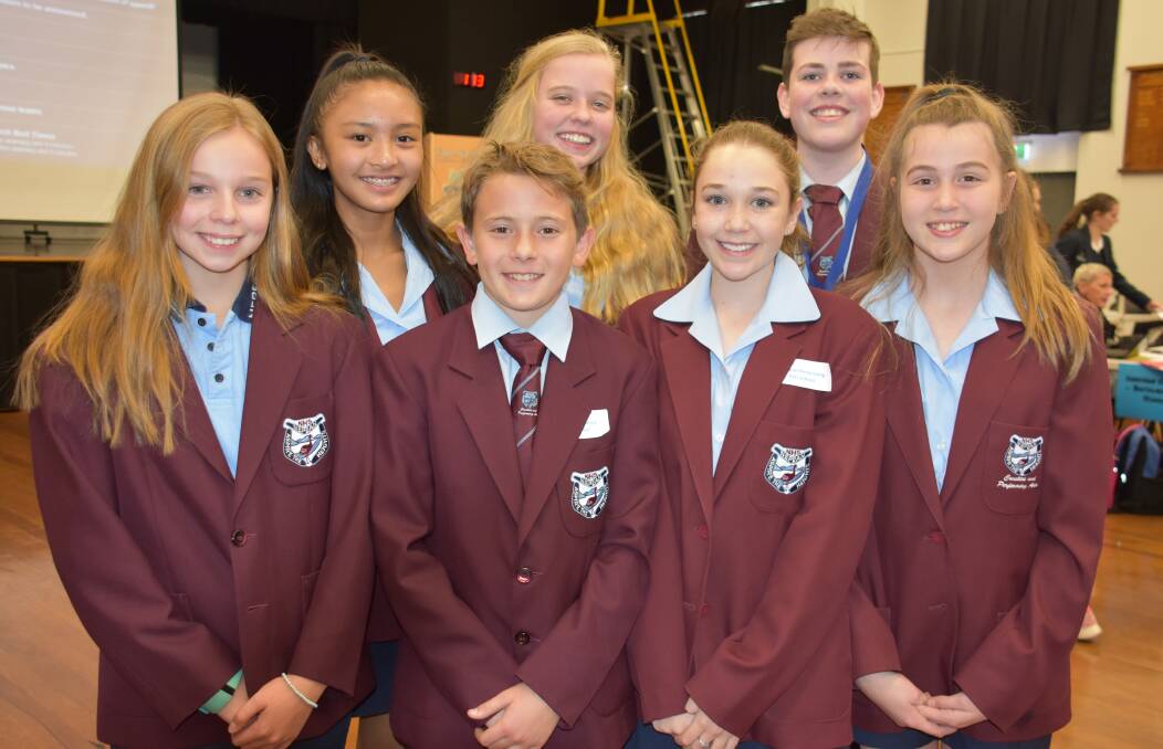 EASY SPEAKERS: The team from Nepean High School for the Creative and Performing Arts. Picture: PHOEBE MOLONEY. 