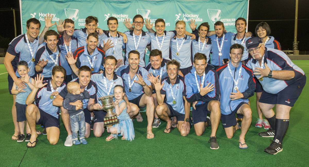 GOLD WINNERS: The NSW men's Country Australian Championships team holding the championships' cup. Picture: ClickIn Focus. 