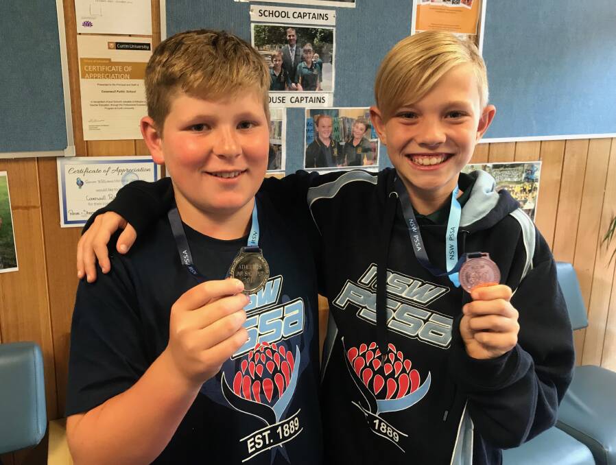 OFF TO THE GAMES: Blake Fittler and Ryan Wells of Cooerwull Public School are heading to Adelaide. Picture: SUPPLIED. 
