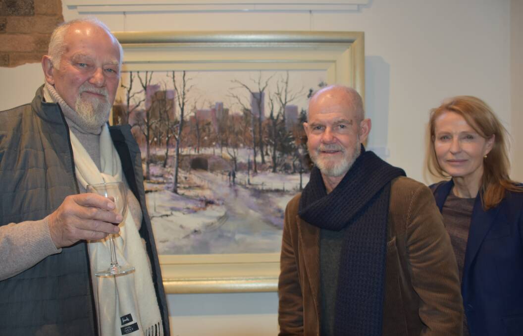 ARTIST: Antony Bond, with exhibiting artist Greg Jarmaine and Belinda Henry. 