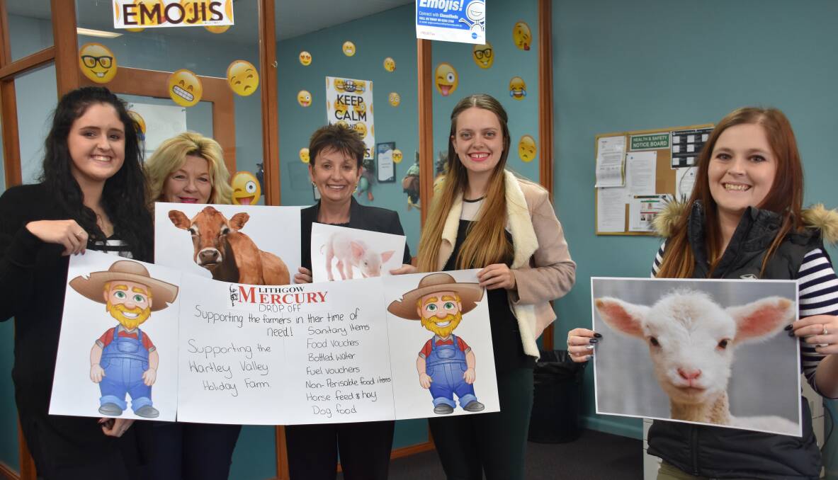 DROP OFF: You can now drop off items to be distributed to farmers at the Lithgow Mercury office. Picture: PHOEBE MOLONEY. 