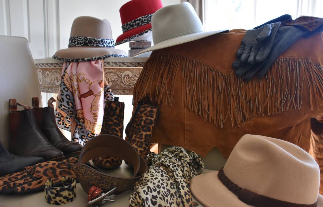 READY FOR ACTION: Some items that Maree Statham are thinking of using in her own wardrobe. Picture: PHOEBE MOLONEY. 