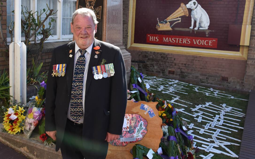 DEDICATED: Vietnam veteran and founder of the Lithgow World War I Commemorative Plaque project Ian Burrett. Picture: PHOEBE MOLONEY. 