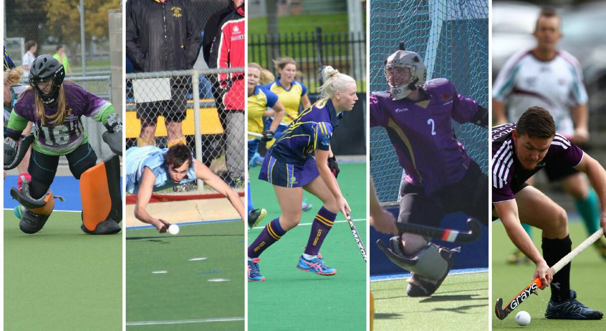 TEAM AUSTRALIA: Jess Luchetti, Michael Dillon, Amelia Leard, David Reid and Nic Milne. Dillon and Milne live in Orange but play for Lithgow in the hockey premier league and for Lithgow's open team. Picture: SUPPLIED. 