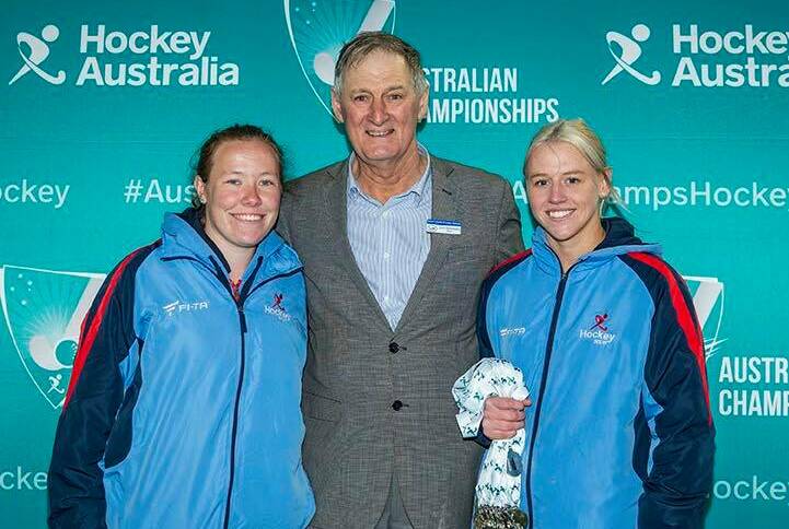 SILVERS: Lithgow's Amelia Leard (right) with her team's silver medals. Picture: CLICK IN FOCUS. 