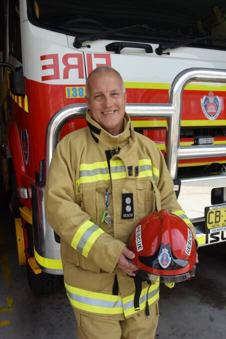 READY TO GO: Lithgow Fire & Rescue station officer Noel Ford. Picture: PHOEBE MOLONEY. 