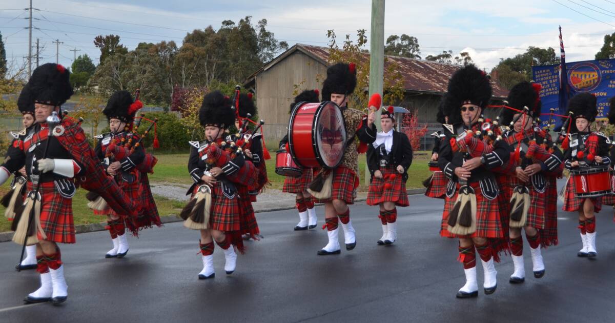 MARCH: Lithgow Highland Pipe Band march in Wallerawang. 