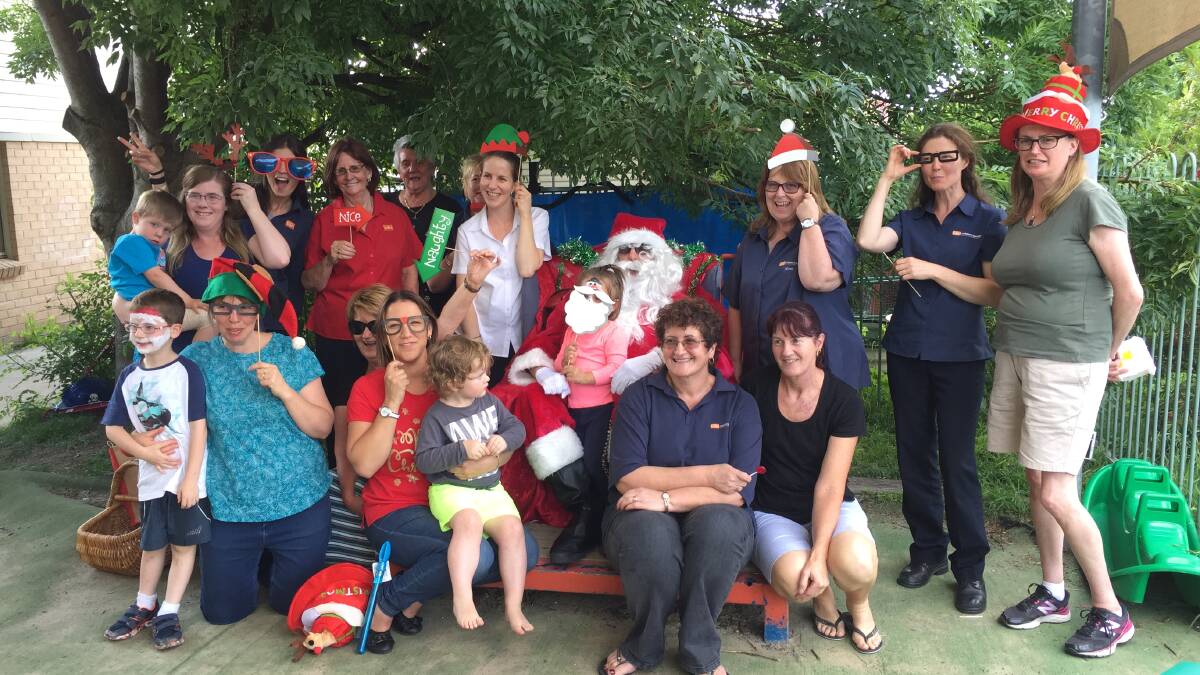 STAFFING: SDN Gumnut staff at the childcare centre's Christmas party. Picture: SUPPLIED. 