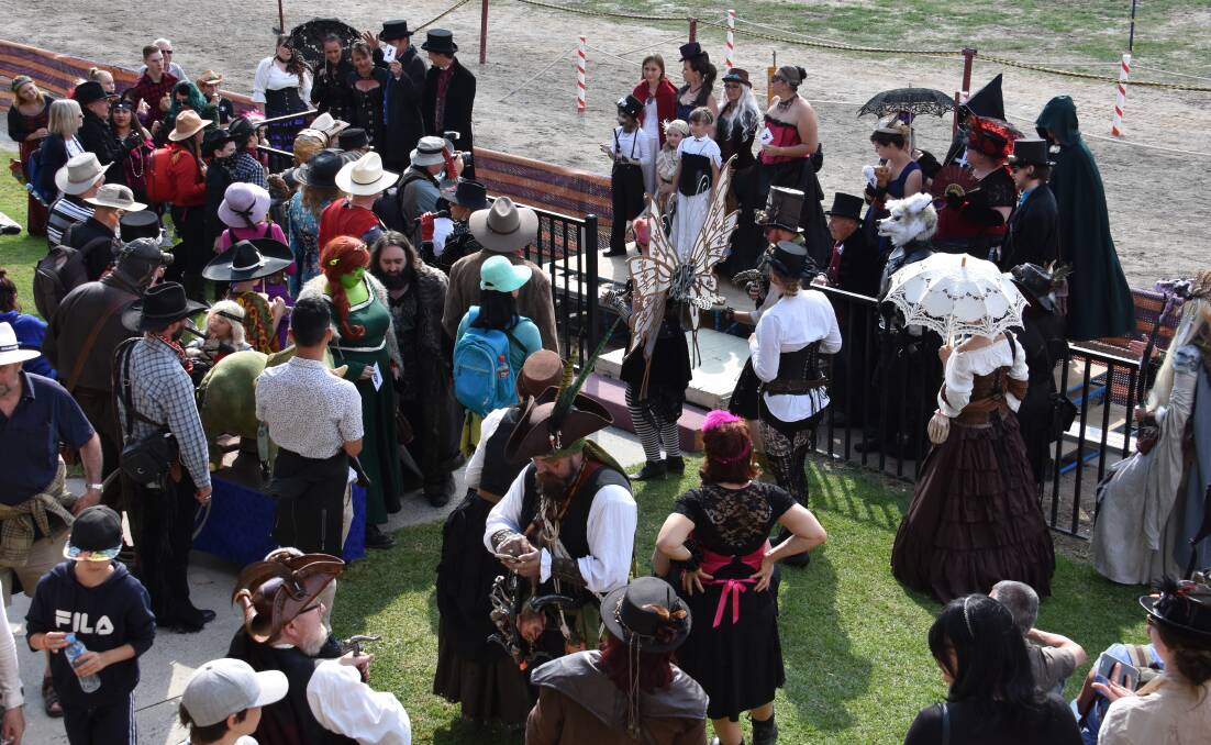 CROWD: Ironfest participants check out the costume competition. Picture: PHOEBE MOLONEY. 