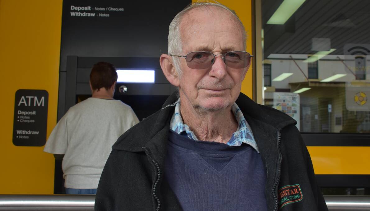 LOSING A SERVICE: John Menchin has had an account at the branch since he was born. Picture: PHOEBE MOLONEY