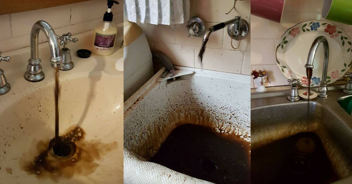 CLEAR AS MUD: Dirty water caused havoc in three rooms of Lithgow resident Glenda Phipps' house. Picture: SUPPLIED. 