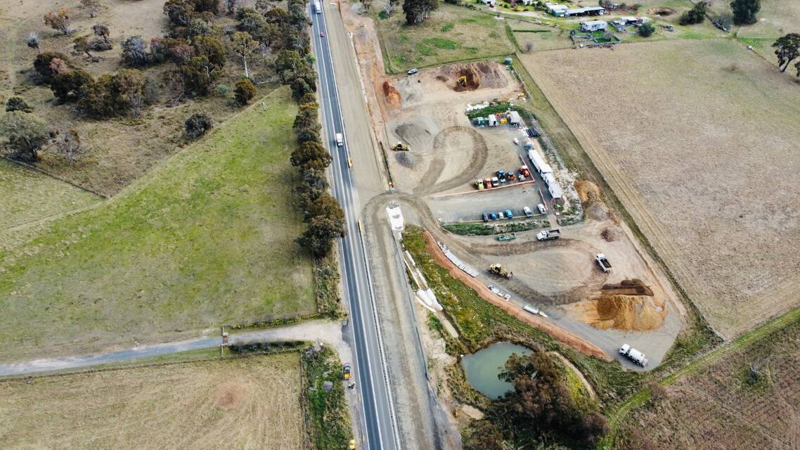 A picture from Member for Bathurst Paul Toole's Facebook page shows part of the Mitchell Highway being widened between Bathurst and Orange.