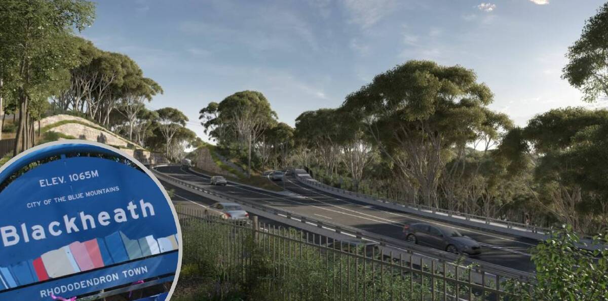 MAIN PHOTO: An artist's impression of part of the Great Western Highway duplication.