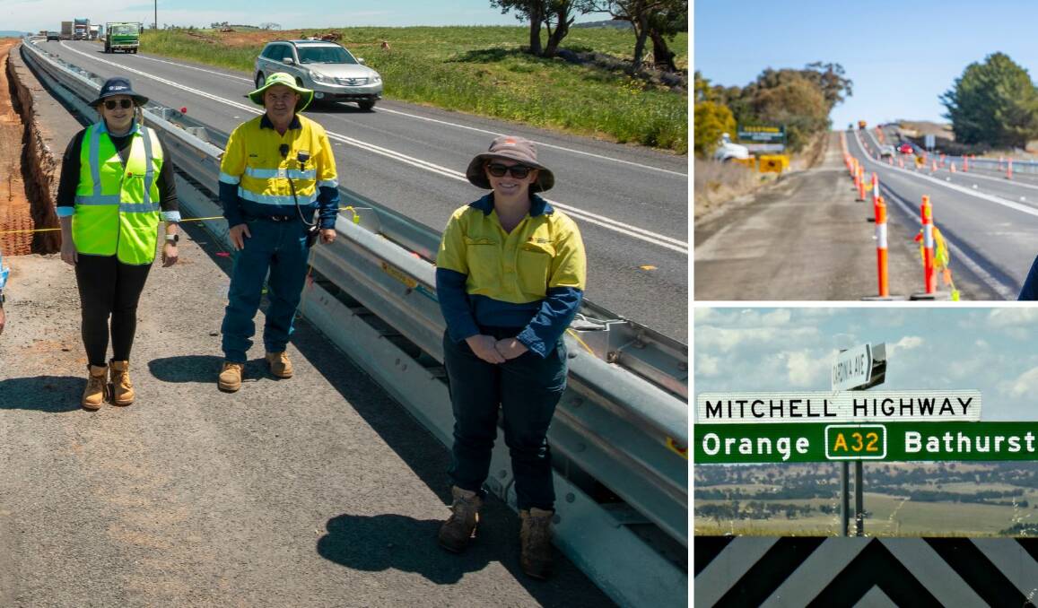 A number of sections of the Mitchell Highway between Bathurst and Orange have been upgraded over a multi-year program on the road.