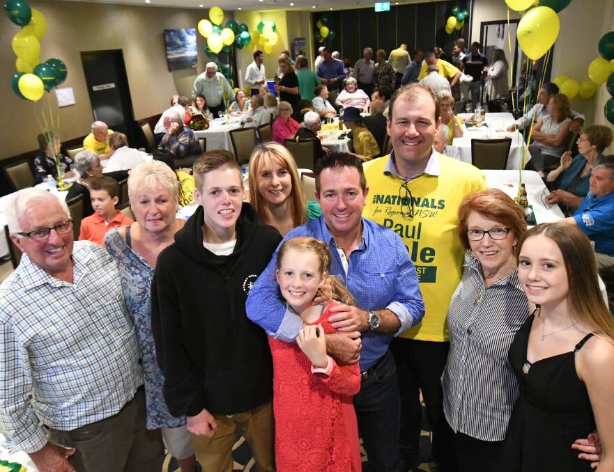 PROMOTION: Member for Bathurst Paul Toole celebrates his election win with family, friends, staff and supporters last Saturday night. Photo: CHRIS SEABROOK