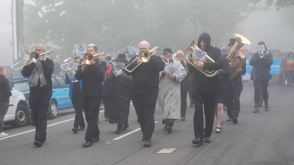 The mist shrouded this year's Rhodo Festival in Blackheath