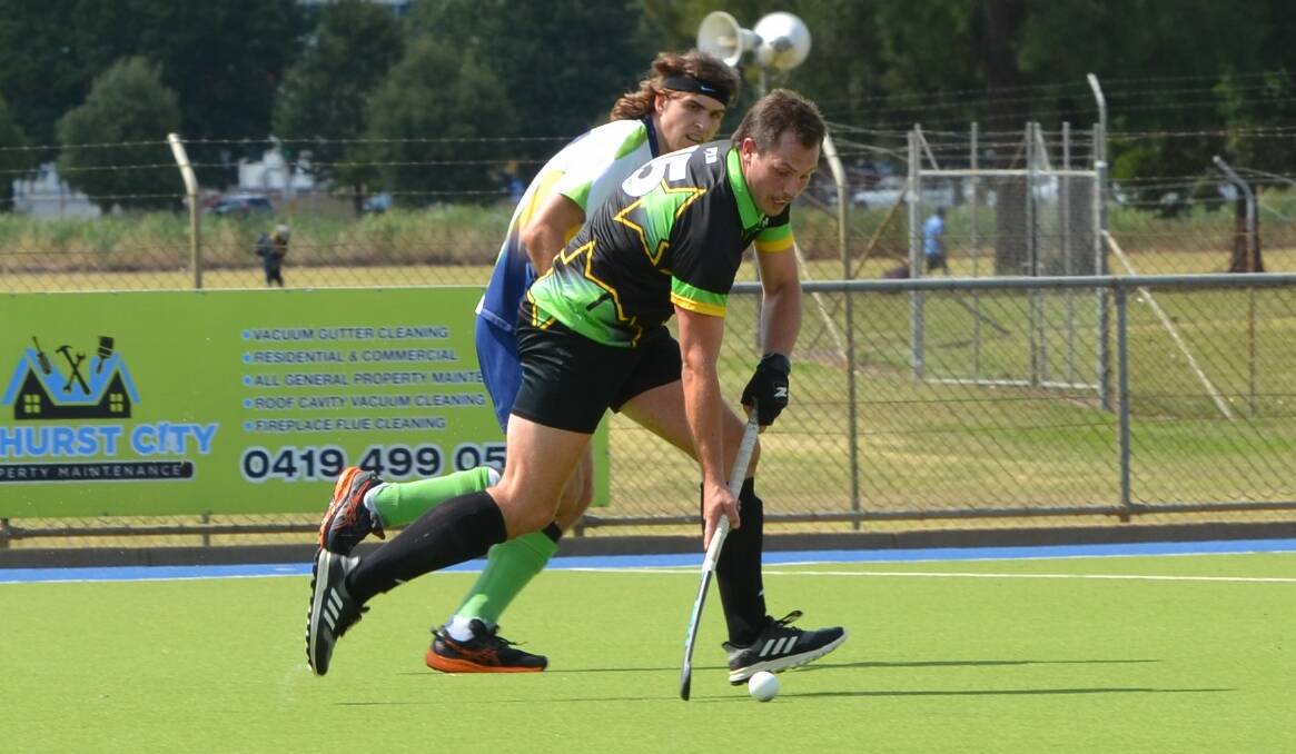 Riley Hanrahan scored six goals for the Central West Premier League Hockey All Stars in Saturday's clash with Northern Districts. Picture by Anya Whitelaw