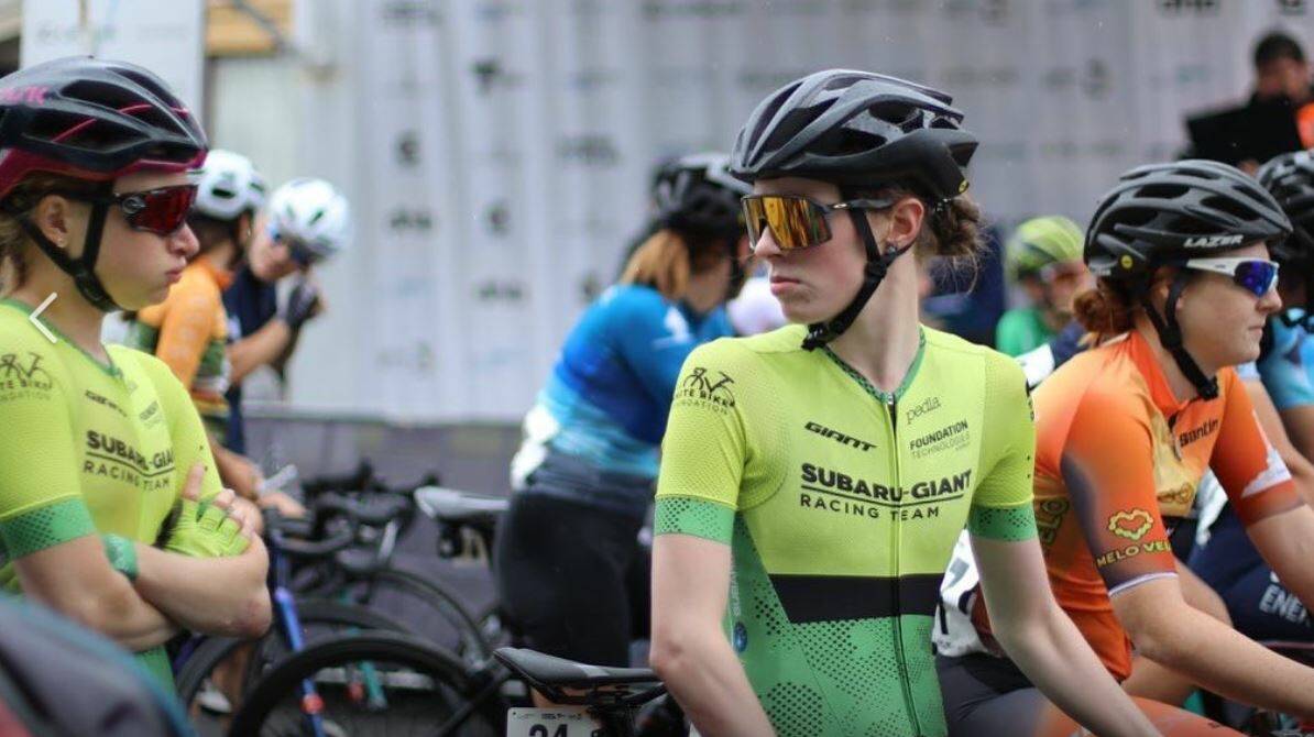 GOOD SIGNS: Emily Watts, in her new Subaru Giant Racing Team colours, impressed at the Blackburn Bay Cycling Classic. Her next assignment is the Cycling Australia Road Nationals. Photo: RACE WITH ME EMILY WATTS FACEBOOK