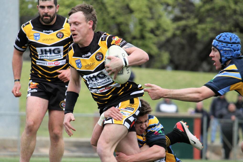 BACK IN BLACK AND GOLD: While Blake Fitzpatrick had signed to play Group 10 with St Pat's this season, after that competition was abandoned the Oberon native returned to play with the Tigers. Photo: JOHN FITZGERALD 