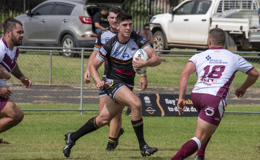 ROAD WARRIORS: Lithgow's Keelan Bresac, pictured in action against Wellington, and his Bathurst Panthers have won every game they've played away from home so far this season. Photo: BELINDA SOOLE