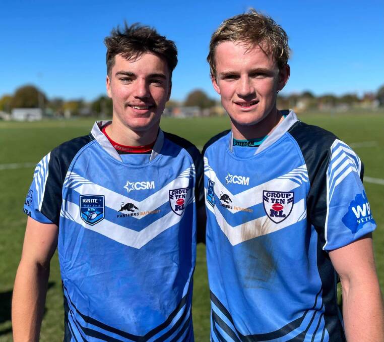 Lithgow under 18 talents Tallan Egan and Eli Morris both lined up for Group 10. Picture by Lithgow Workies Wolves