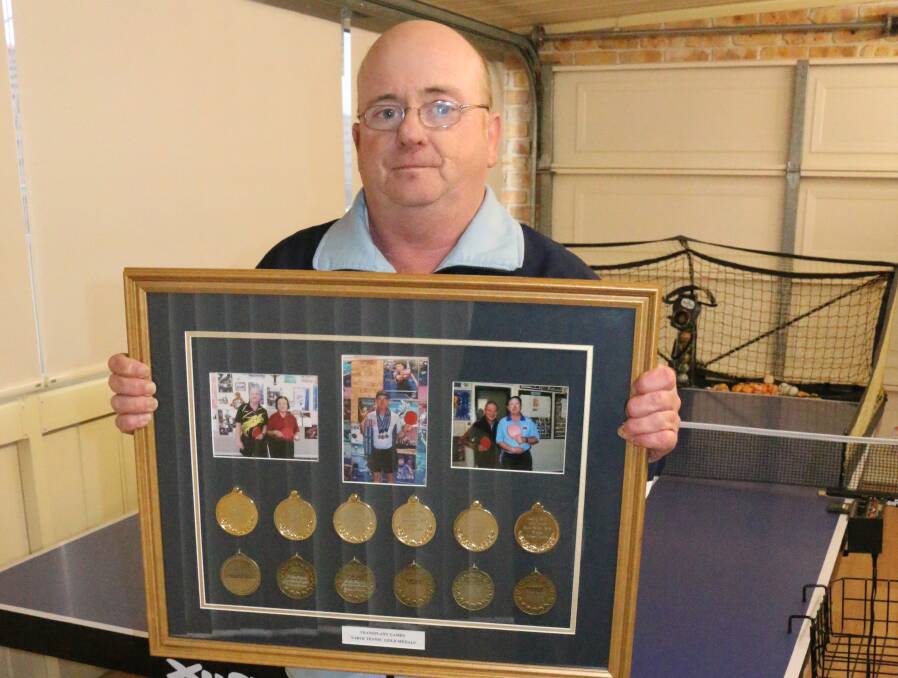 TRANPLANT GAMES GOLD MEDAL HAUL: Richard Forbes displays the gold he has won while competing at the competition  since his transplant.