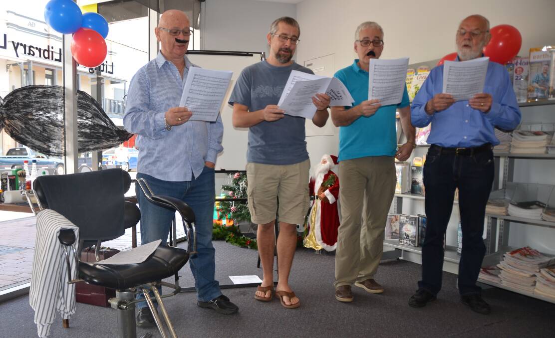 A barbershop quartet from Lithgow's new Community Choir with Rowen Fox entertained the audience before the barber’s chair was filled.