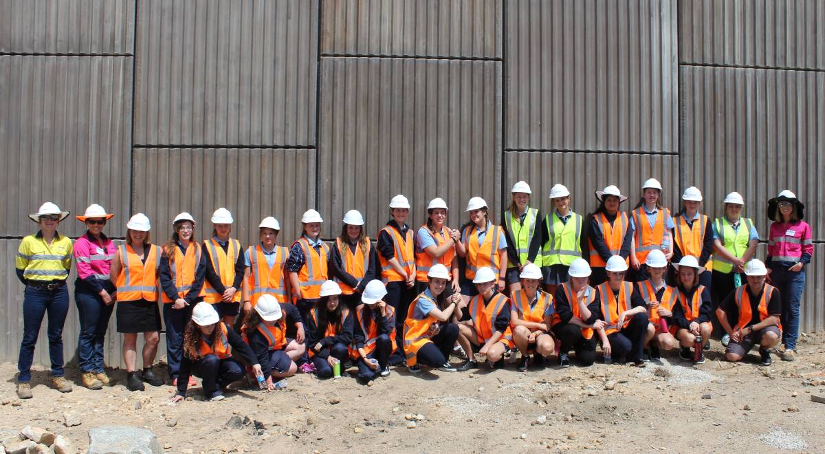 POWER STATION SITE TOUR: Students from Lithgow High School visit EnergyAustralia's Mount Piper as part of the Power of Engineering day. Photo: Sam Luchetti.