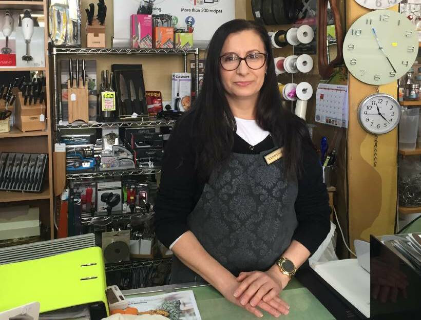  Kerryann George in her Dubbo store, where she followed updates about the leadership contest. Photo: FAYE WHEELER


