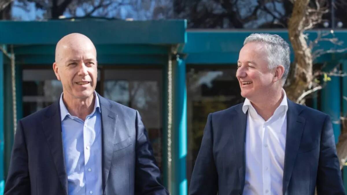 Fairfax Media chief executive Greg Hywood and Nine chief executive Hugh Marks first publicised plans to merge the media businesses in July. Photo: Louie Douvis