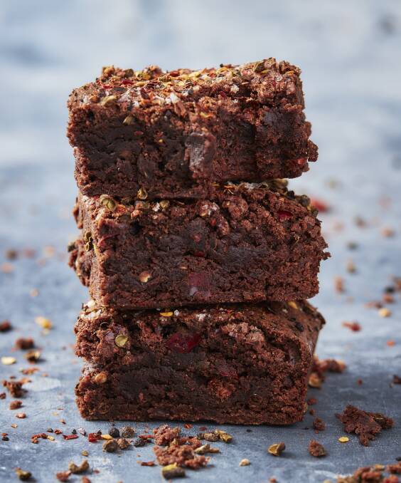 Hot and numbing fudge brownies. Picture: Supplied