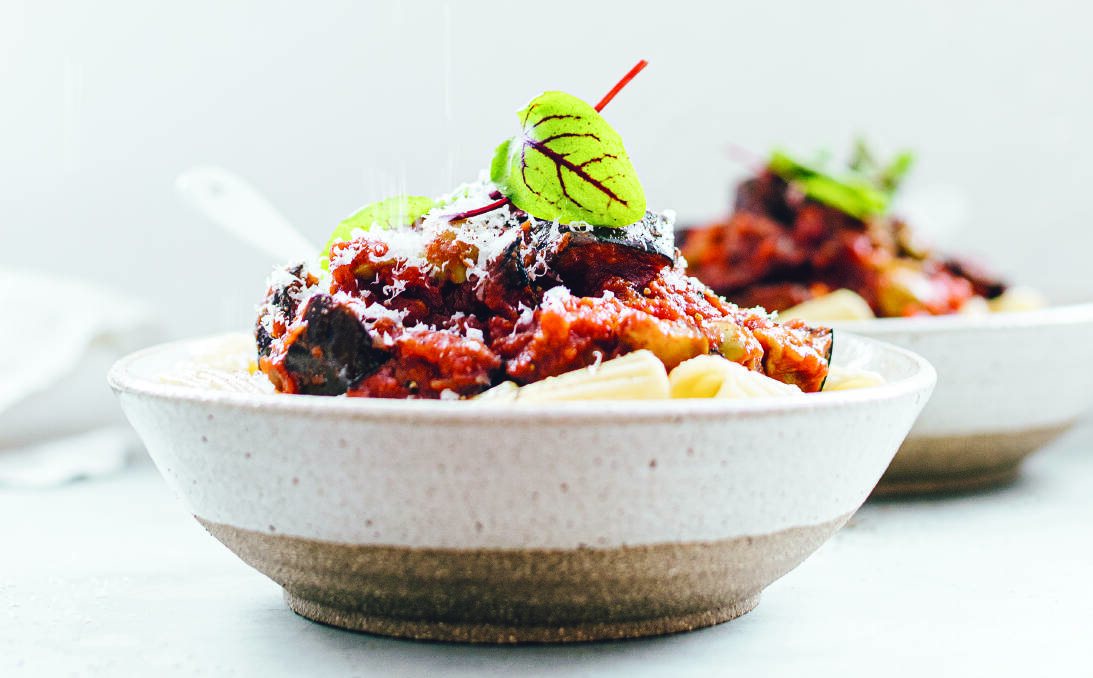Thick and saucy veg bolognese. Picture: Loryn Babauskis