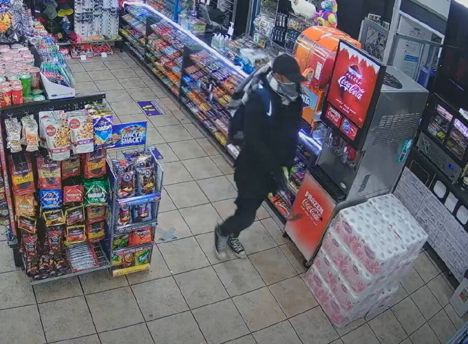 CCTV footage shows Iokimi Naqelevuki robbing the Balgownie Metro Service Station in July last year.
