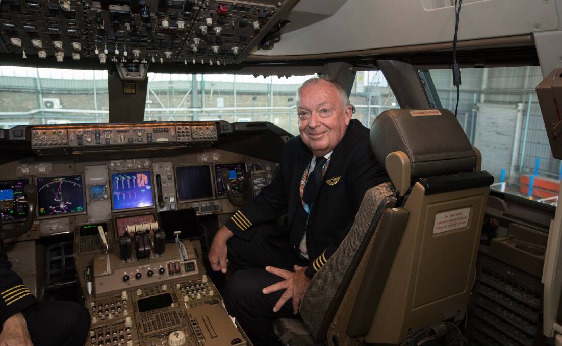 Ewen Cameron, in the cockpit for the last time.