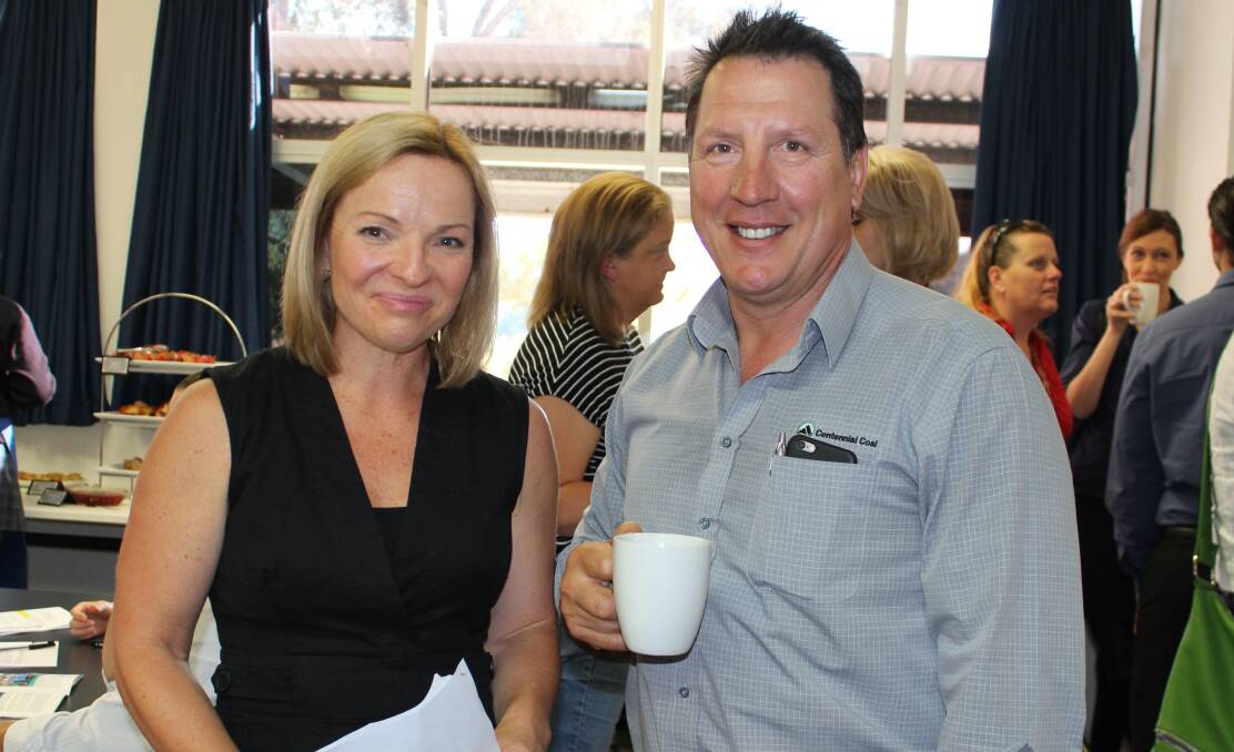 LITHGOW HIGH SCHOOL'S FIRST BUSINESS BREAKFAST: Rebecca Hamment and Mitch Luka.
