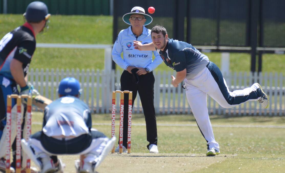 SAVING GRACE: Connor Slattery, pictured bowling against Orana, linked with Matt Corben to inspire Central West's seemingly-impossible victory over Illawarra on Sunday. Photo: MATT FINDLAY