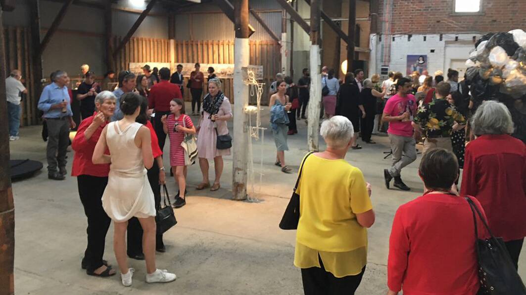 GET-TOGETHER: Artstate Bathurst 2018 opening night for Arts OutWest and exhibitions Out of Office and My Own Backyard at Tremains Mill. Photo: STEVEN CAVANAGH