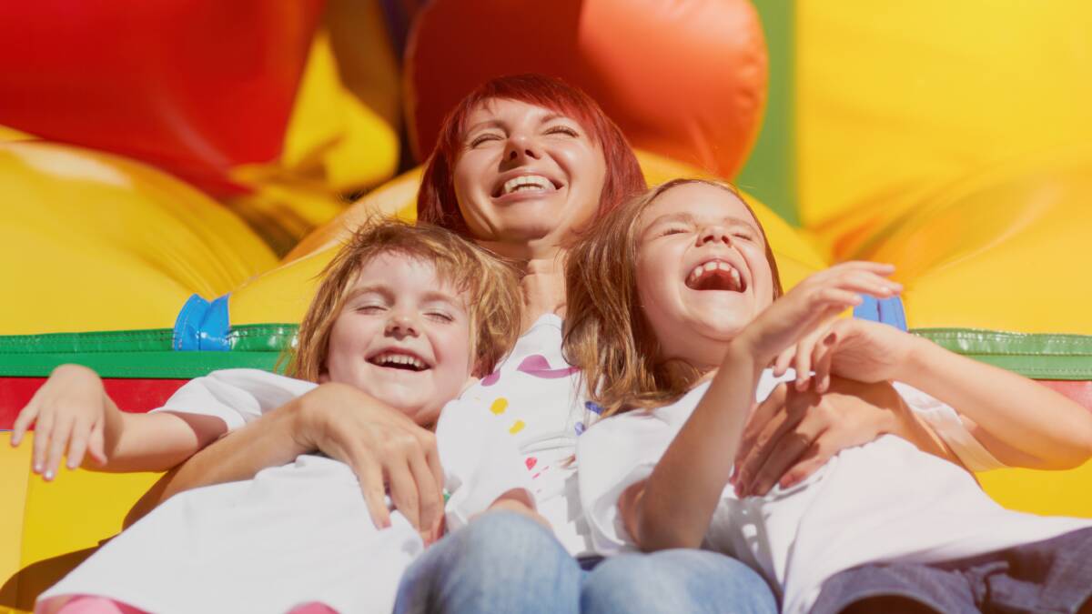 FULL of fun: Children will love the jumping castle, rock climbing wall, bungee jumping, a merry-go-round and face painting before settling in for the fireworks display.