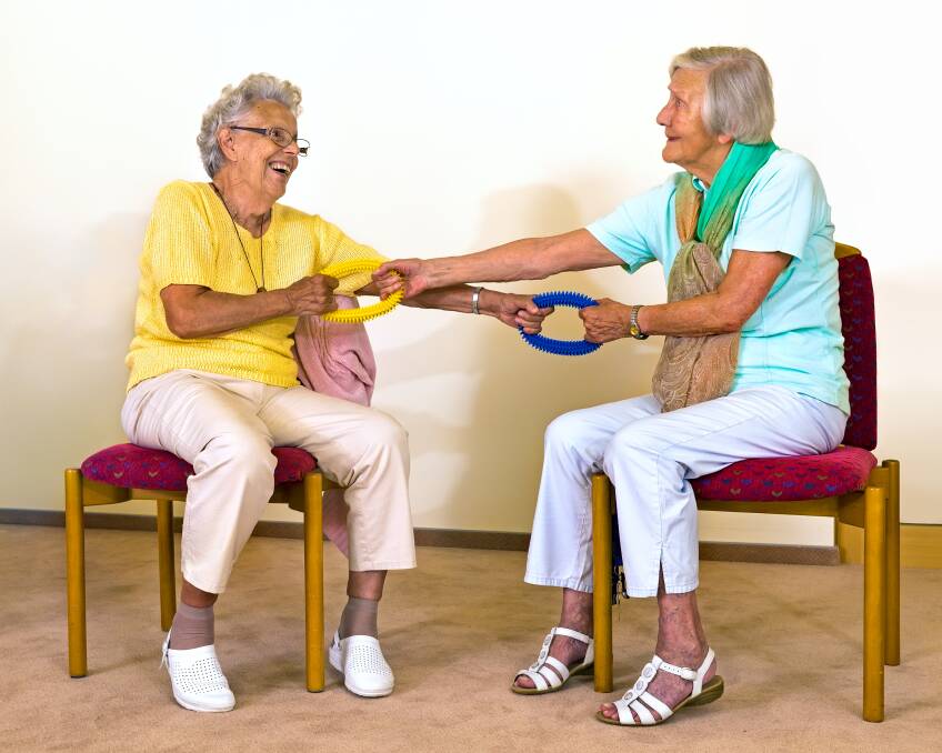 Just keep moving: Older adults need to do aerobic and muscle-strengthening activity each week. Exercising with a friend helps you stay motivated. 