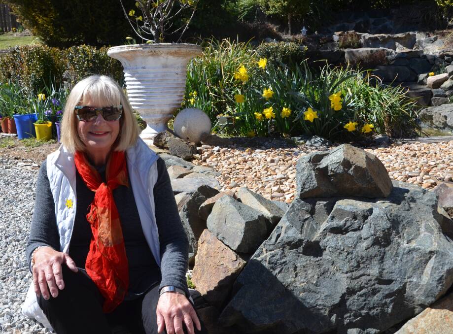 BRIGHT EVENT: Carolyn Andison invites people to come and enjoy the many elements of the Daffodils at Rydal festival. Photo: PHOEBE MOLONEY.