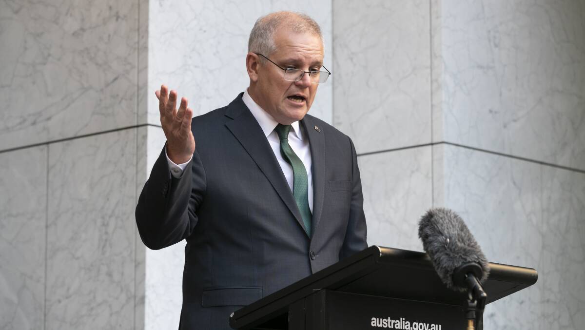 Scott Morrison received a grudging endorsement of the outlines of his theoretical plan from premiers and chief ministers. Picture: Keegan Carroll