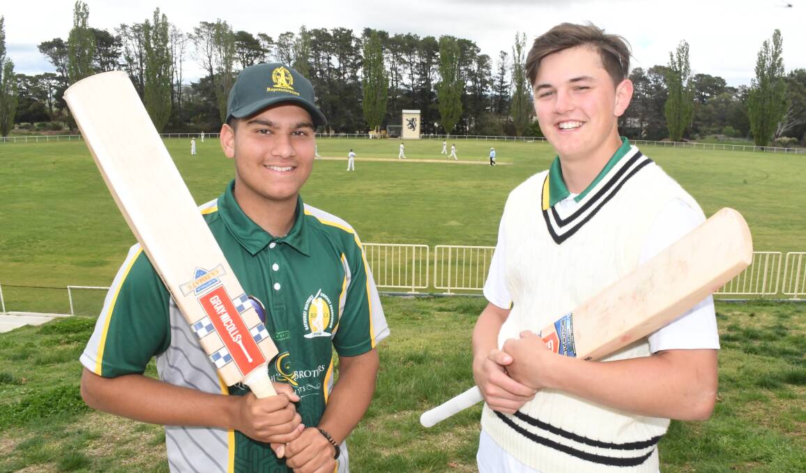 CHAMPIONS: Tanvir Singh and Ben Mitchell were part of the victorious ACT/NSW Country team at the Australian Under 17s National Cricket Championships. ACT/NSW beat Queensland in a rain-affected grand final. Photo: CHRIS SEABROOK