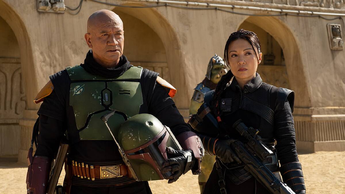 Jon Favreau's new series, starring Temuera Morrison and Ming-Na Weng, delivers carefully metered-out doses of action, narrative arc and character development. Picture: Disney+