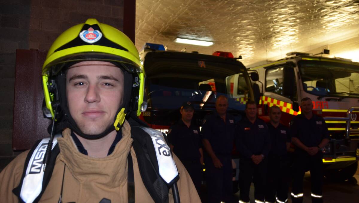 CLIMB FOR A CAUSE: Firefighters Mick Evans, Gavin Lynch, Scott Wilkinson, Zone Commander Sel Mathias, Nick Thurlow and Cameron Stevenson will be taking on all 98 storeys of Sydney Tower to raise funds for Motor Neurone Disease Reserch. Picture: HOSEA LUY