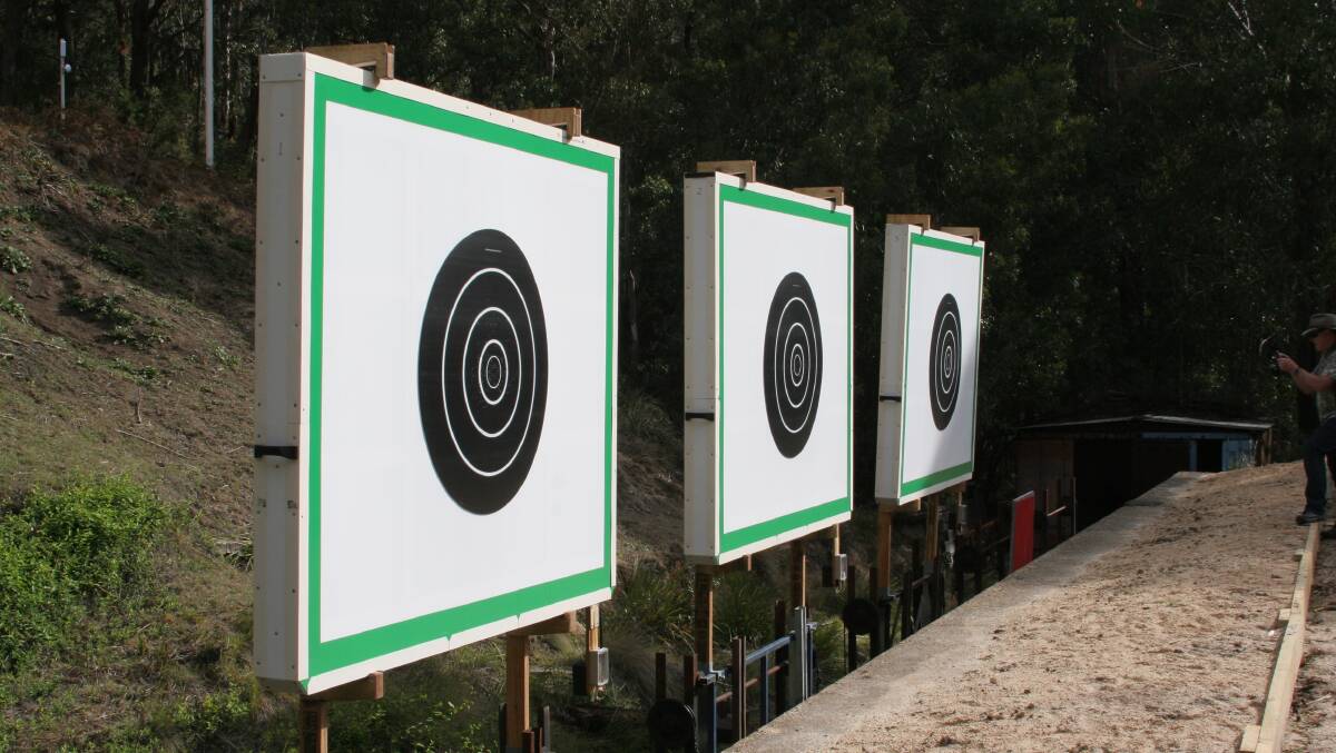 A close-up view of the new targets at the Lithgow Small Arms Rifle Club.