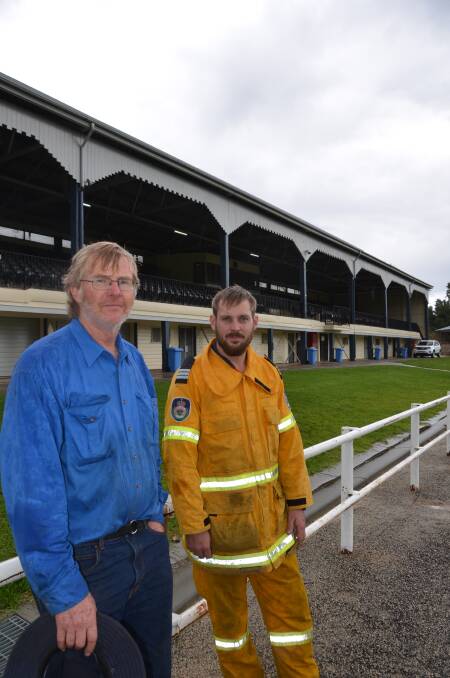 TIME TO FIRE: Lithgow Show Society president, David Peters and Scott Renshaw of South Bowenfels RFS are looking forward to the return of the RFS Challenge.