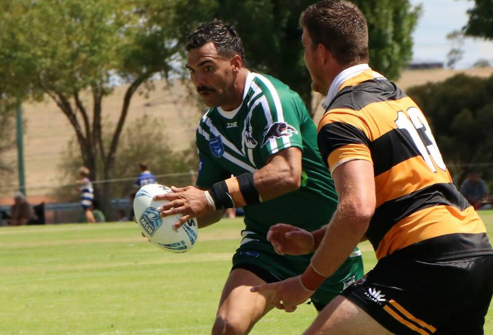 Dubbo CYMS star Jeremy Thurston scored one of his side's three tries in the loss to Newcastle. Picture by Western Rams